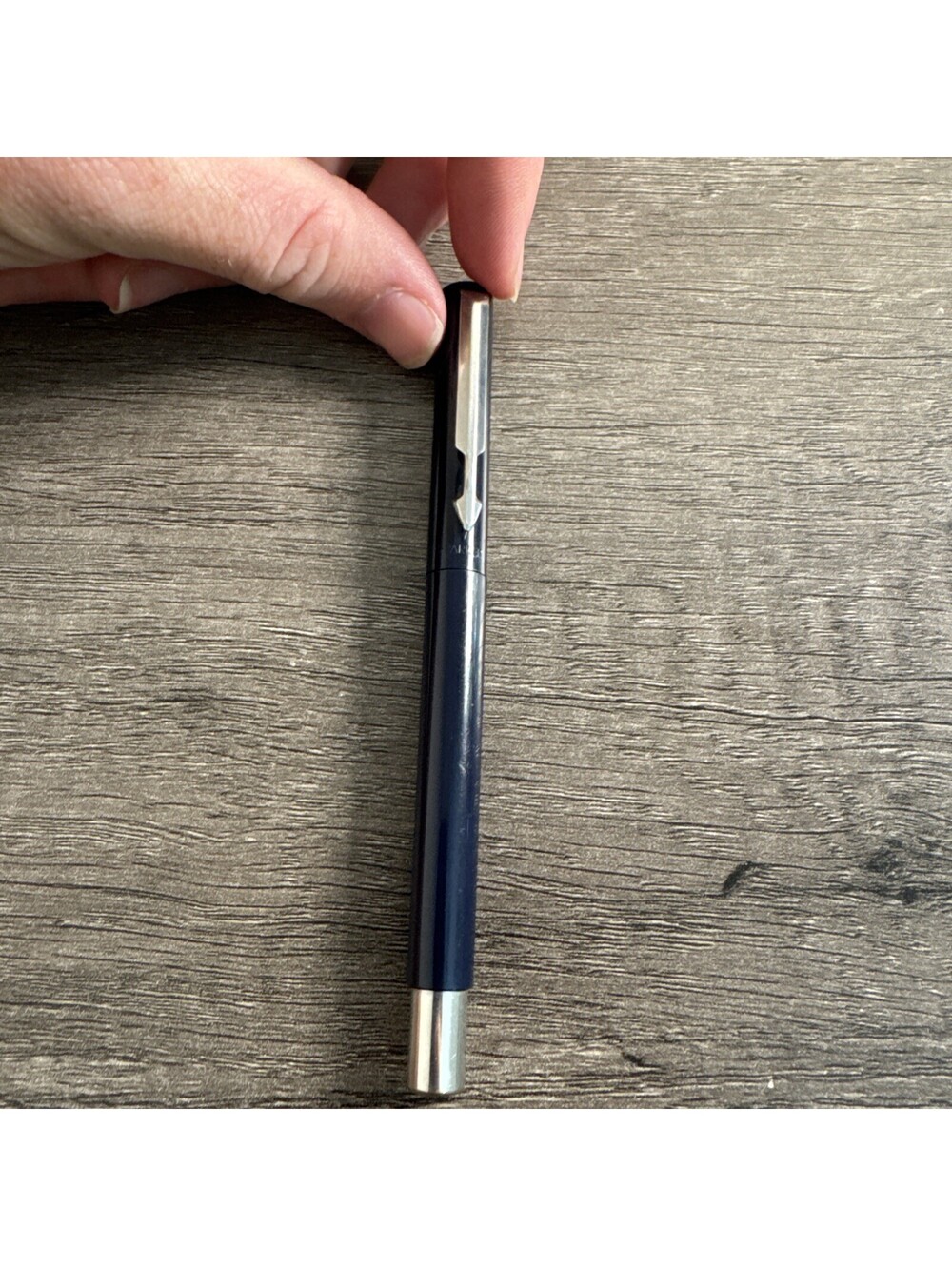 Vintage Parker Vector  Blue Silver Rollerball Pen